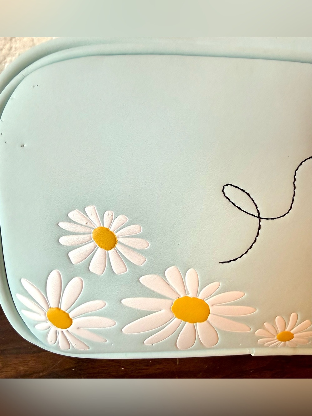 Disney Loungefly Pastel Blue Eeyore Daisy Crossbody Bag Winnie the Pooh - Picture 9 of 16